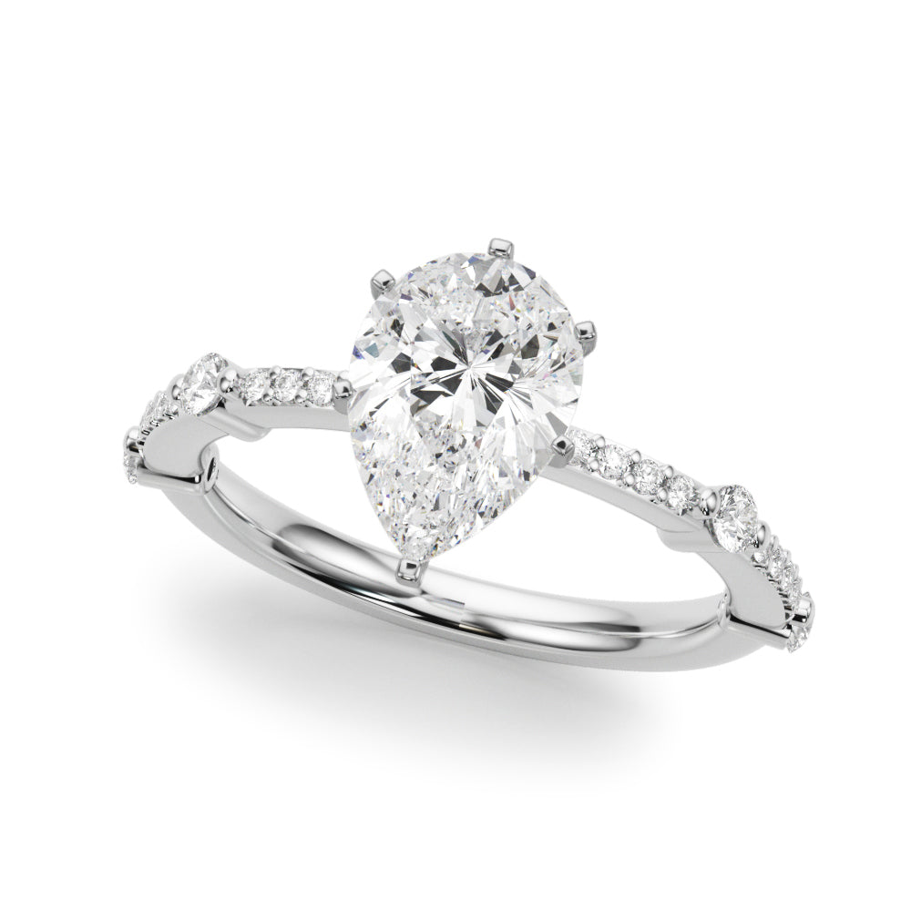 Single Row Engagement Ring