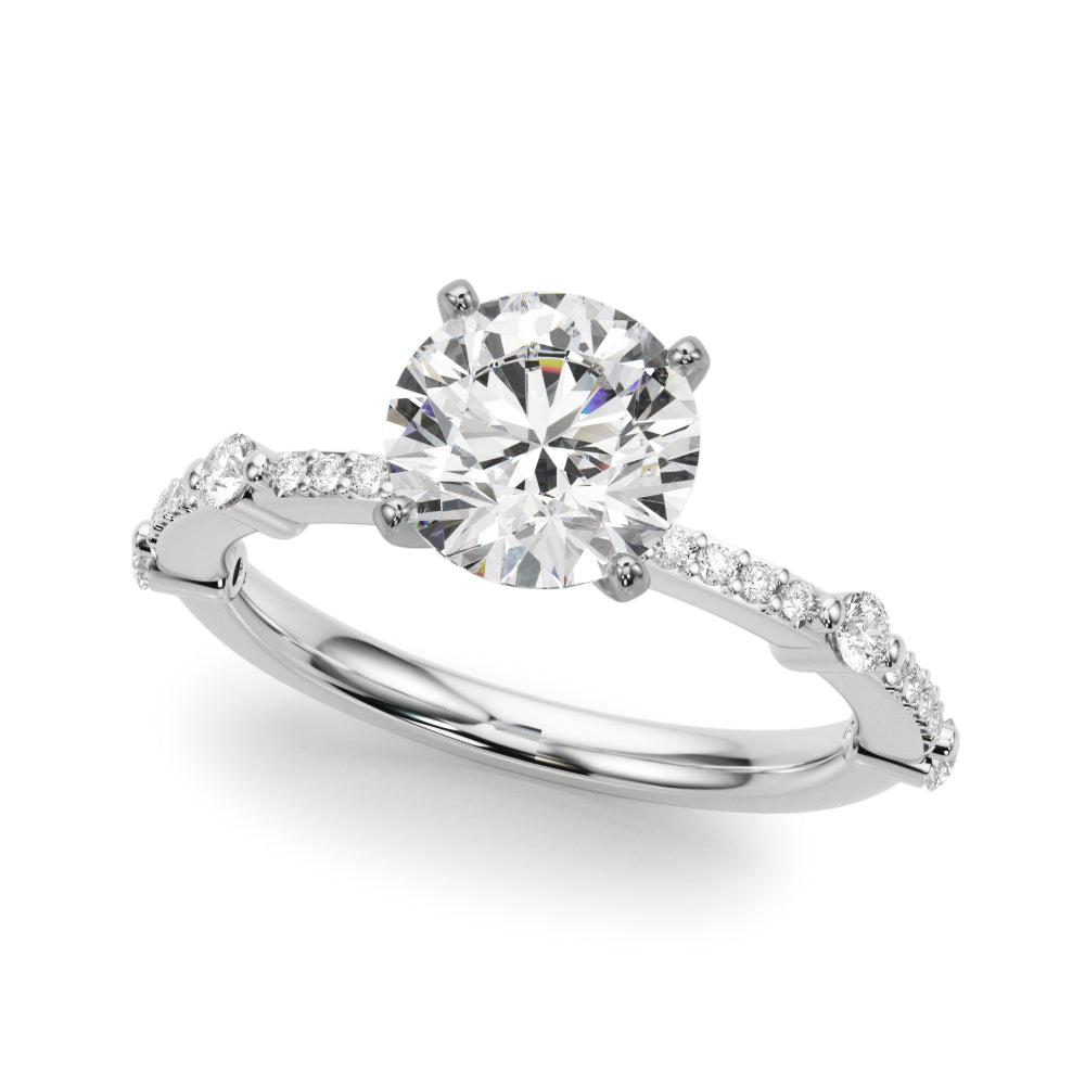 Single Row Engagement Ring