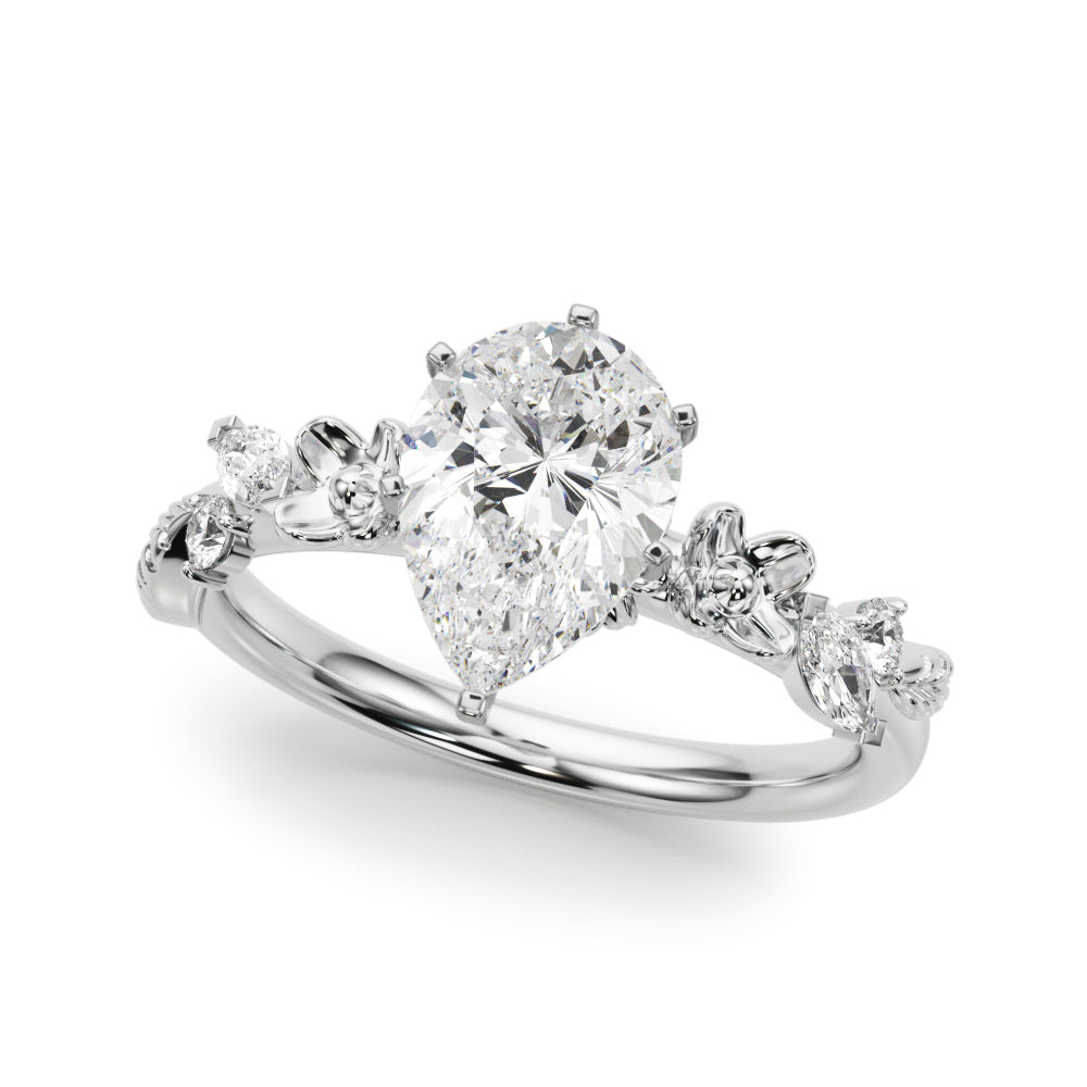 Floral Engagement Ring