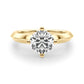 Solitaire Knife Edge Round Engagement Ring