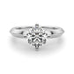 Solitaire Knife Edge Round Engagement Ring