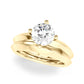 Solitaire Knife Edge Round Engagement Ring