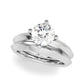 Solitaire Knife Edge Round Engagement Ring