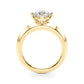 Solitaire Knife Edge Round Engagement Ring