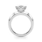 Solitaire Knife Edge Round Engagement Ring
