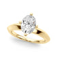 Solitaire Knife Edge Oval Engagement Ring
