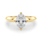 Solitaire Knife Edge Oval Engagement Ring