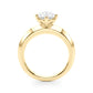 Solitaire Knife Edge Oval Engagement Ring