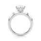 Solitaire Knife Edge Oval Engagement Ring