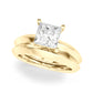 Solitaire Knife Edge Princess Cut Engagement Ring