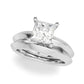 Solitaire Knife Edge Princess Cut Engagement Ring