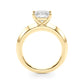 Solitaire Knife Edge Princess Cut Engagement Ring