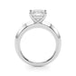 Solitaire Knife Edge Princess Cut Engagement Ring
