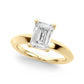 Solitaire Knife Edge Princess Cut Engagement Ring