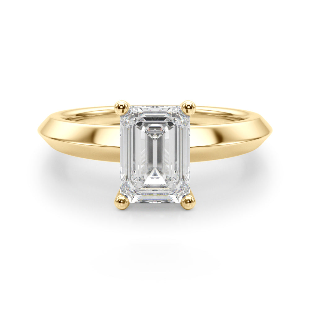 Solitaire Knife Edge Princess Cut Engagement Ring