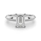 Solitaire Knife Edge Princess Cut Engagement Ring