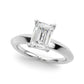 Solitaire Knife Edge Princess Cut Engagement Ring
