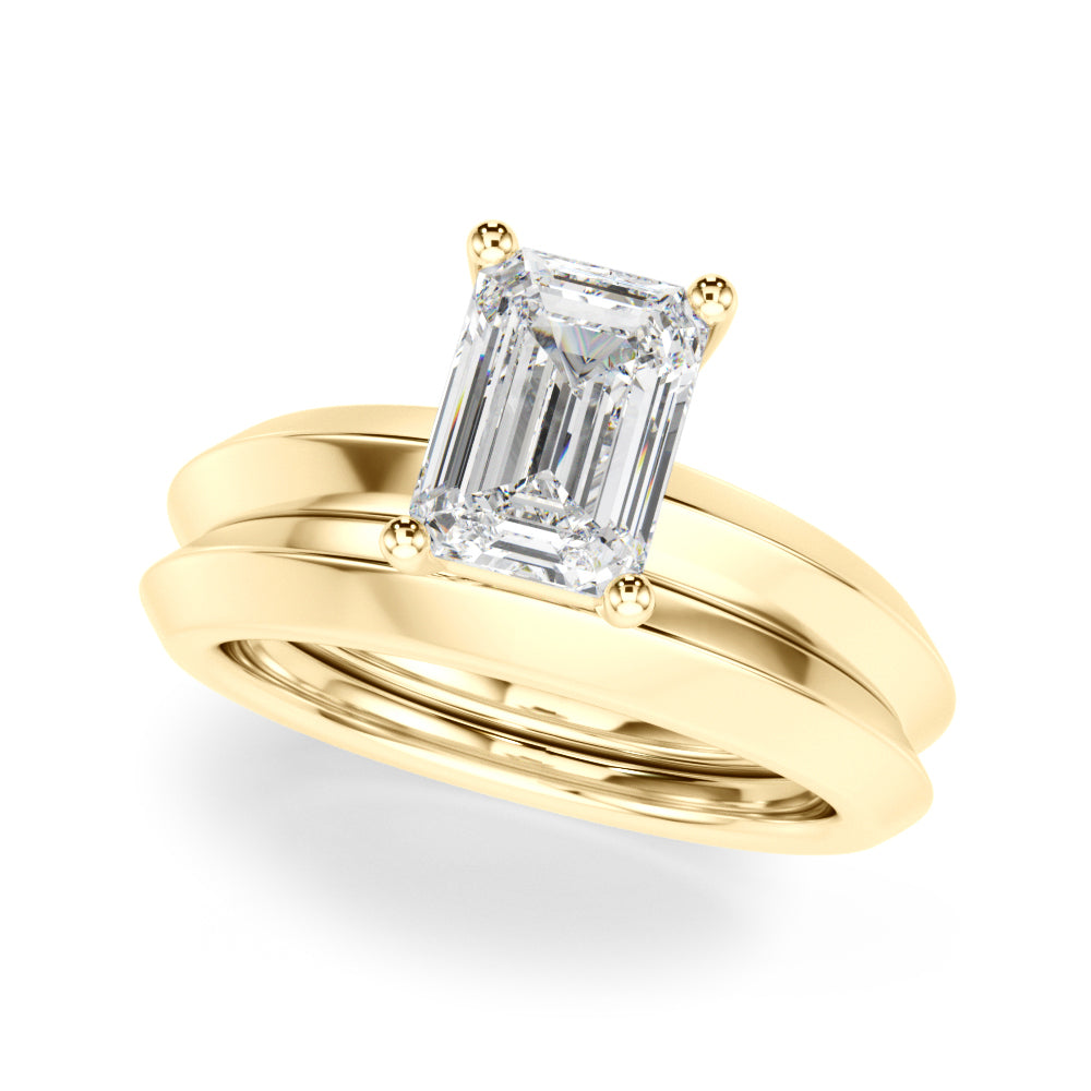 Solitaire Knife Edge Princess Cut Engagement Ring