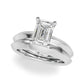 Solitaire Knife Edge Princess Cut Engagement Ring