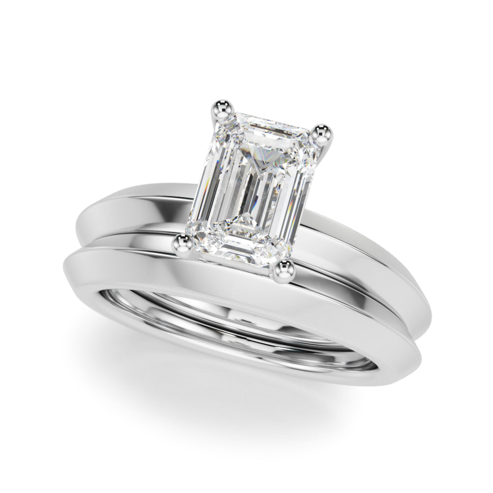 Solitaire Knife Edge Princess Cut Engagement Ring