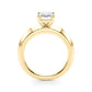Solitaire Knife Edge Princess Cut Engagement Ring
