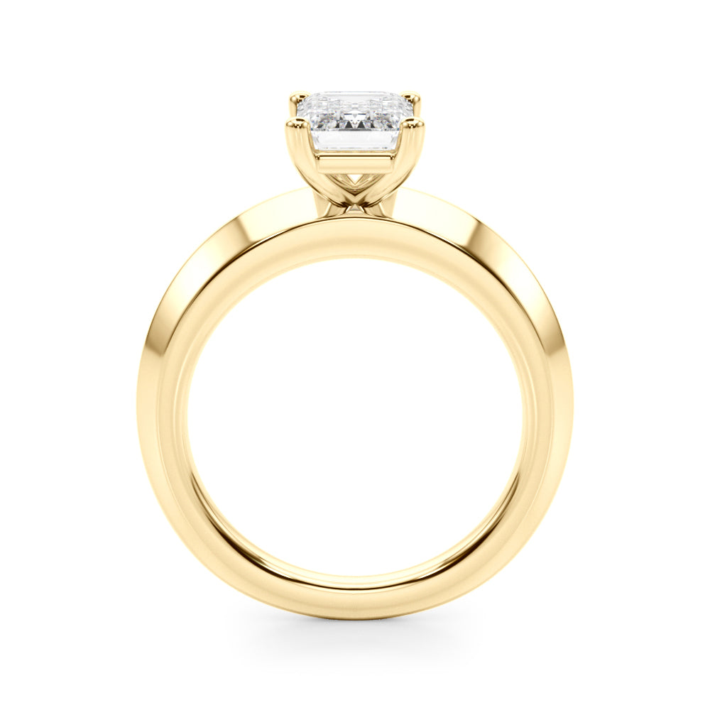 Solitaire Knife Edge Princess Cut Engagement Ring