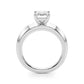 Solitaire Knife Edge Princess Cut Engagement Ring