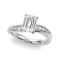 Contemporary Curved Engagement Ring