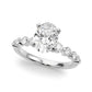 Single Row Single Shared Prong Engagement Ring