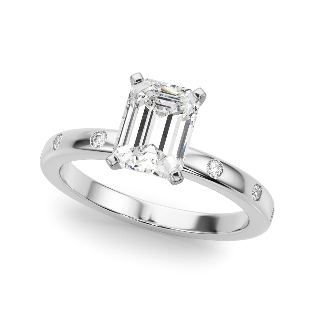 Contemporary Burnish Engagement Ring