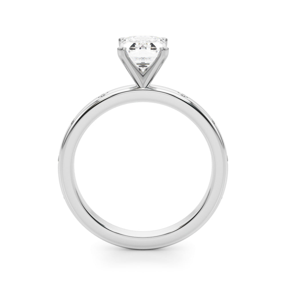 Contemporary Burnish Engagement Ring