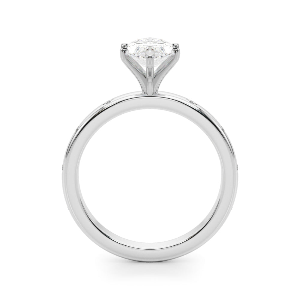 Contemporary Burnish Engagement Ring