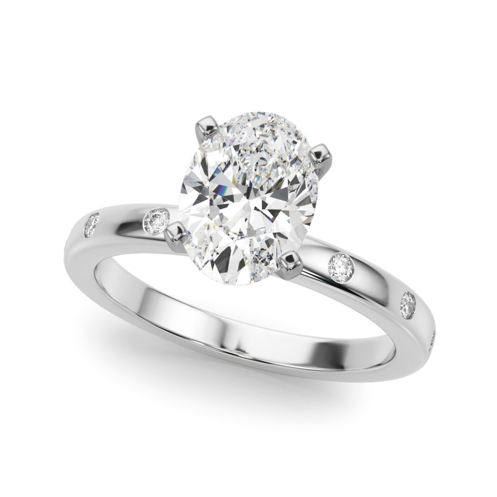 Contemporary Burnish Engagement Ring