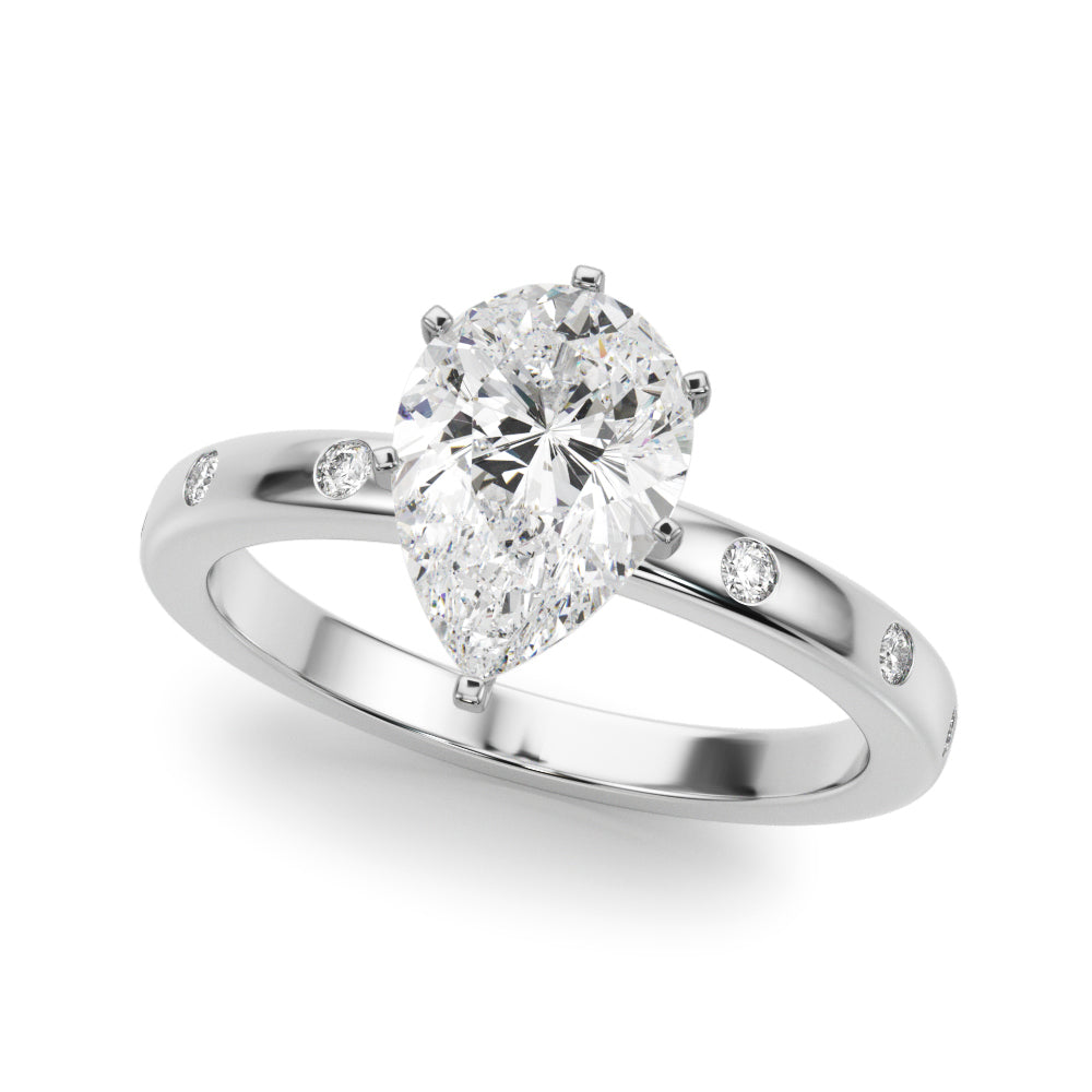 Contemporary Burnish Engagement Ring