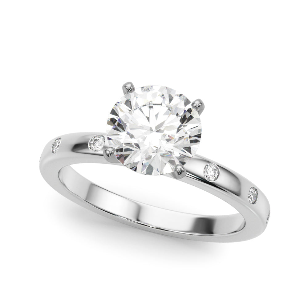 Contemporary Burnish Engagement Ring