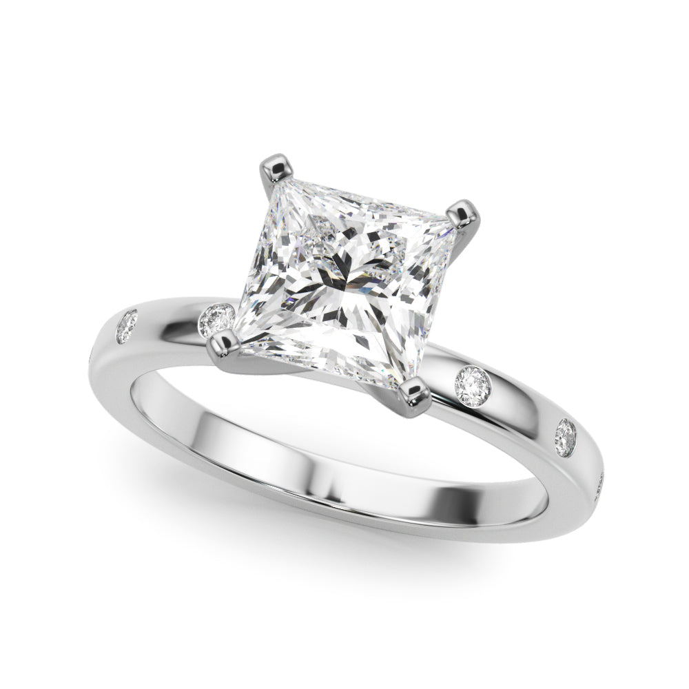 Contemporary Burnish Engagement Ring