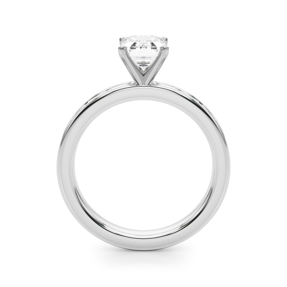 Channel Set Baguette Engagement Ring