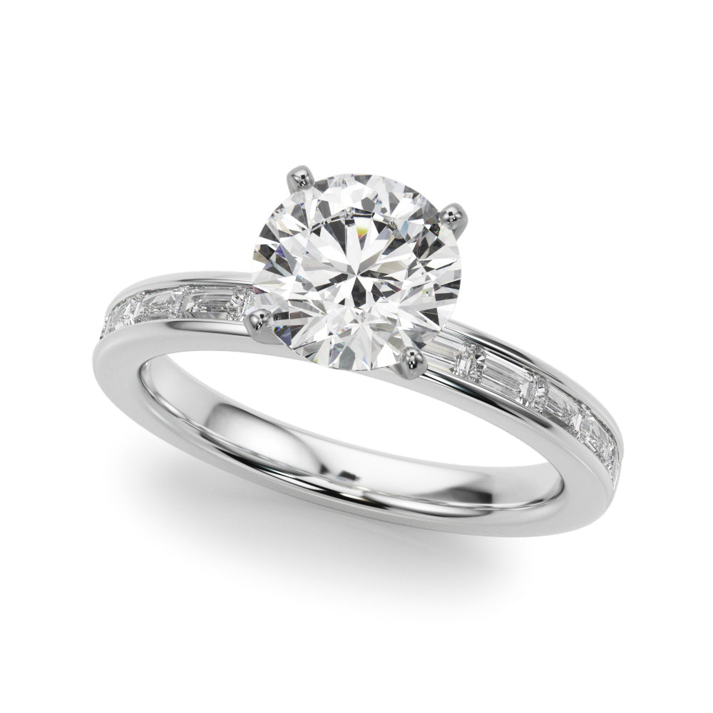 Channel Set Baguette Engagement Ring
