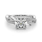 Twisting Thorn Round Engagement Ring