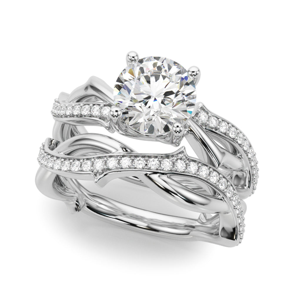 Twisting Thorn Round Engagement Ring