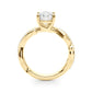 Twisting Thorn Round Engagement Ring