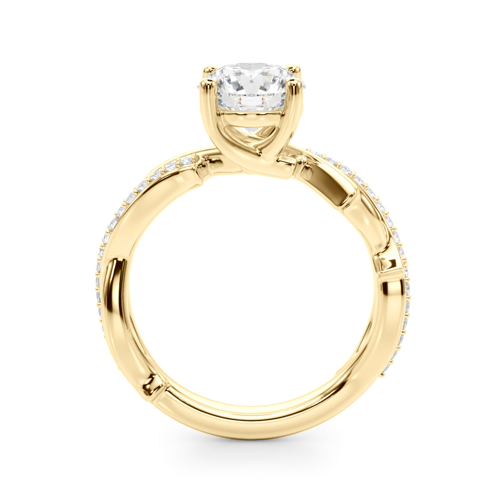Twisting Thorn Round Engagement Ring