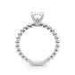 Beaded Solitaire Engagement Ring