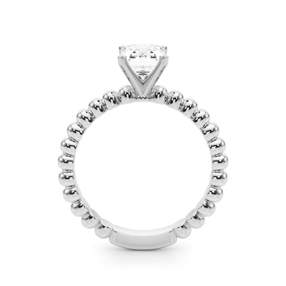 Beaded Solitaire Engagement Ring