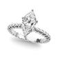 Beaded Solitaire Engagement Ring
