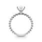Beaded Solitaire Engagement Ring