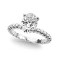 Beaded Solitaire Engagement Ring