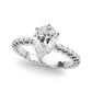 Beaded Solitaire Engagement Ring