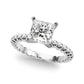 Beaded Solitaire Engagement Ring