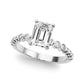 Beaded & Bezel Set Engagement Ring